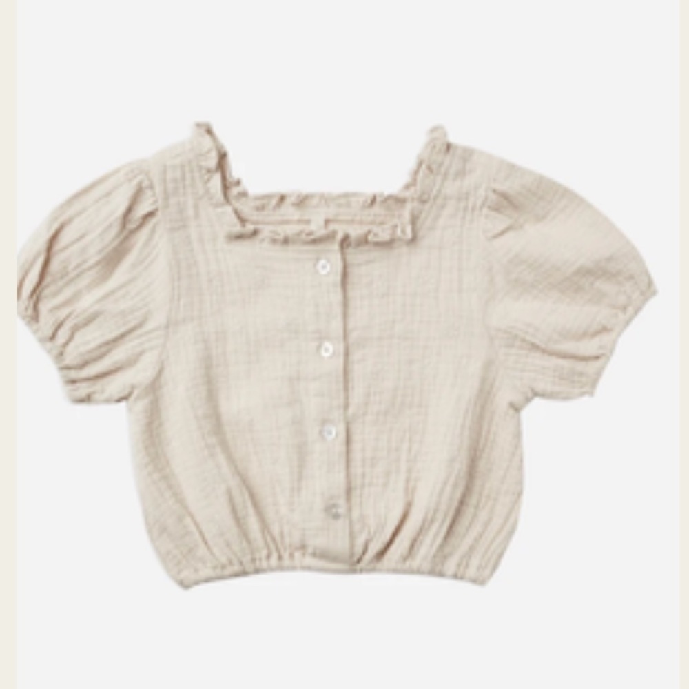 Rylee & Cru, cream button down, 2-3yr